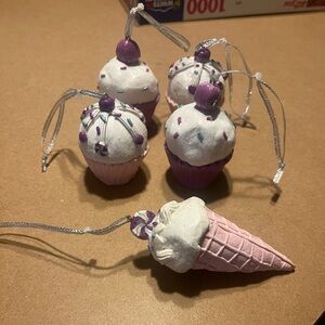 Pastel treat ornaments - 5 included